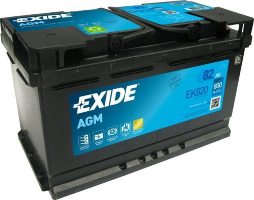 EXIDE Start-Stop AGM 12V 82Ah 800A 315x175x190