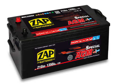 ZAP TRUCK AGM 220Ah 12V 1200A 518x264x215/243