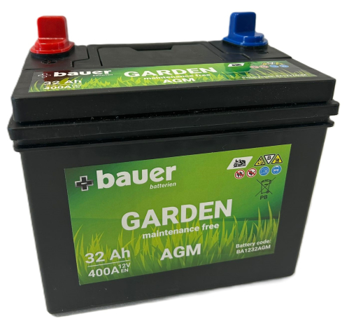 BAUER Garden AGM U1R 12V 32Ah 400A 196x128x184