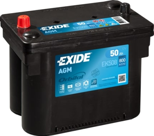 EXIDE Start-Stop AGM 12V 50Ah 800A 260x173x206