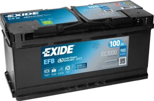 EXIDE Start-Stop EFB 12V 100Ah 900A 353x175x190