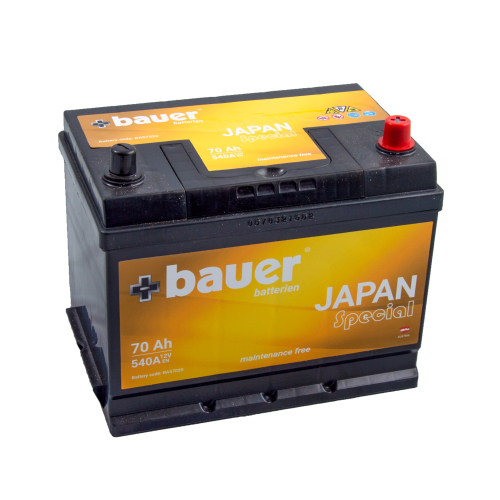 BAUER Japan (Asia) 70Ah 12V 540A 261x175x200/220