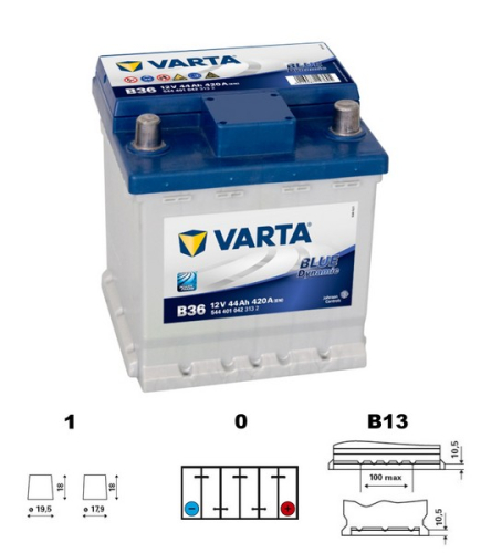 VARTA Blue dynamic 44Ah 12V 420A 175x175x190