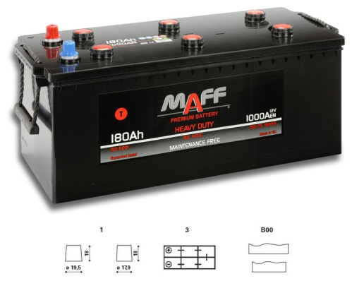 MAFF 180Ah 12V 1000A 513x210x220