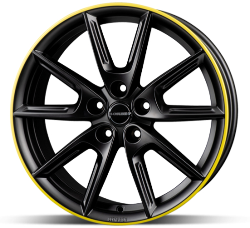 Borbet LX19 Black Yellow 8x19 5x112 ET50